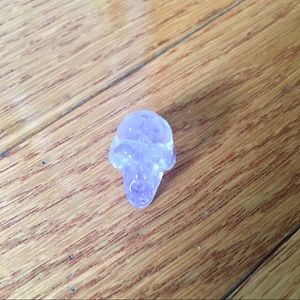 Amethyst Skull bead carved genuine stone for necklace